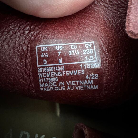 Clarks Original Wallabee boots in deep pink suede size 7 - Picture 9 of 10